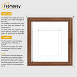 Step Style Square Size Walnut Picture Frame With White Mount