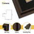 Square Size Walnut Oslo Photo Frames Wall Art Frames With Black Mount