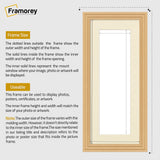 Panoramic Step Style Oak Photo Frame With Ivory  Mount