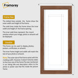 Panoramic Step Style Walnut Photo Frame With White Mount