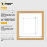 Step Style Square Size Oak Picture Frame With White Mount