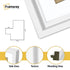Panorama Style White Oslo Picture Frames With White Mount