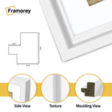 Panorama Style White Oslo Picture Frames With White Mount