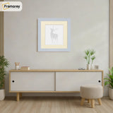 Square Size Light Grey Picture Frame With Ivory Mount