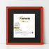 Square Size Red Thin Matt Picture Frames With Black Mount