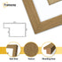 Flat Panoramic Oak Picture Frame Wall Art Photo Frame With White Mount