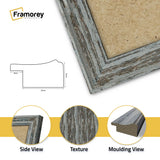 Square Size Blue Picture Frame Vintage Distressed Photo Frames