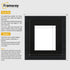 Step Style Square Size Black Picture Frame With Black Mount