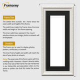 Panoramic Size White Picture Frame Shabby Wall Frames With Black Mount