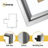 Panorama Style Silver Oslo Picture Frames With White Mount