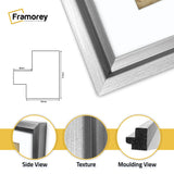 Panorama Style Silver Oslo Picture Frames With White Mount
