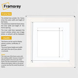 Square Size White Picture Frame With White Mount