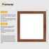 Step Style Square Size Walnut Picture Frame Wall Art Poster Frame