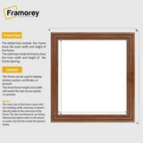 Step Style Square Size Walnut Picture Frame Wall Art Poster Frame