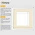 Square Thin Matt White Photo Frames With Ivory Mount