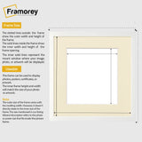 Square Thin Matt White Photo Frames With Ivory Mount