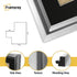 Panorama Style Silver Oslo Picture Frames With Black Mount