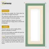 Antique Style Panoramic Green Picture Frame Wall Art Frame With Ivory Mount