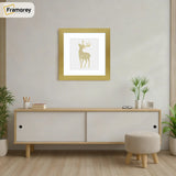 Square Size Gold Picture Frame With White Mount