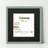 Square Size Thin Matt Green Picture Frames With Black Mount