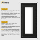 Panoramic Size Glitter Sparkle Black Photo Frames With Black Mount