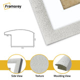 Panoramic Size Glitter Sparkle White Photo Frames With White Mount