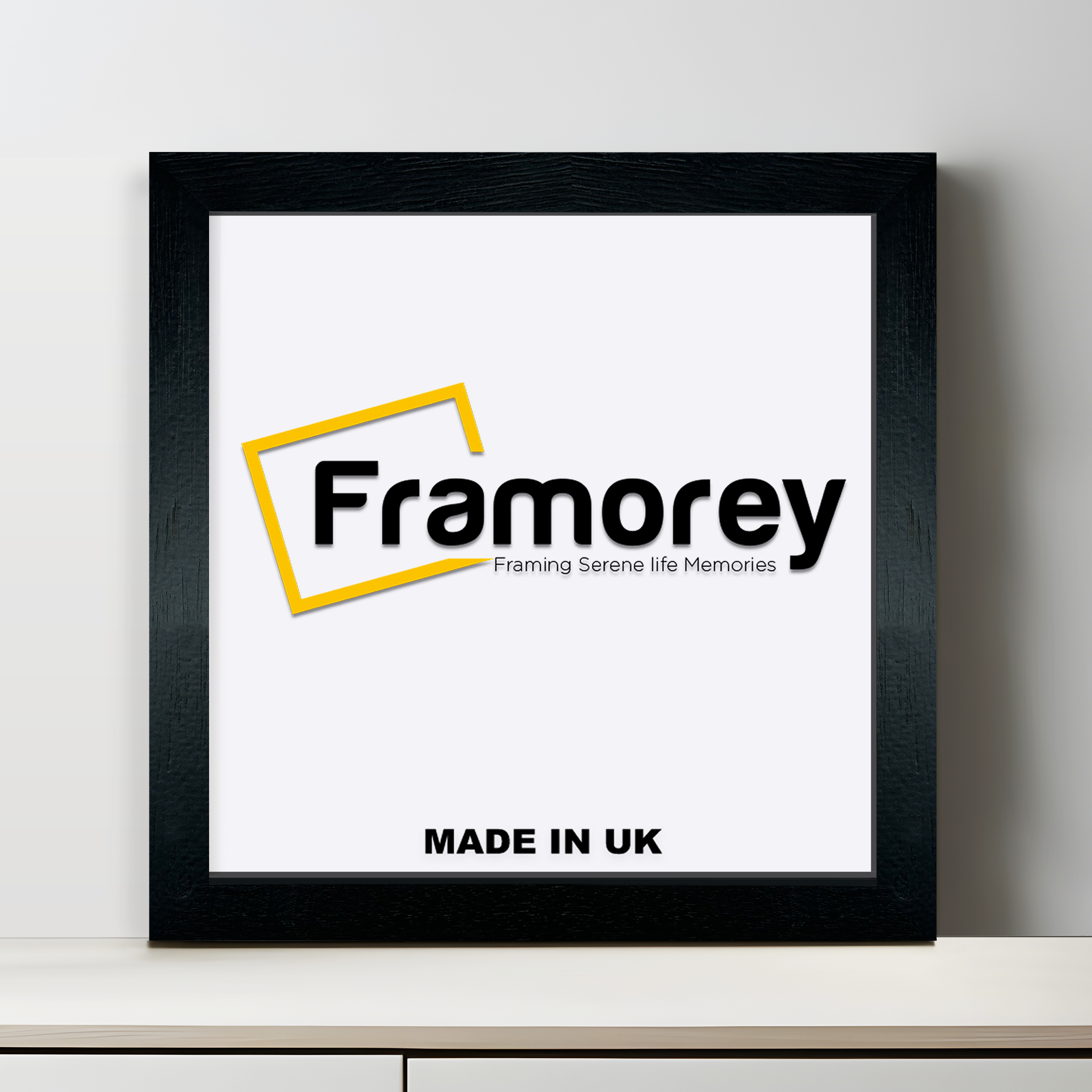 Black Solid Wood Square Picture Frames – Ideal for Posters, Photos & Art