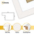 Flat Square Size White Photo Frame Wall Art Frame With White Mount