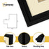 Square Size Black Oslo Photo Frames Wall Art Frames With Ivory Mount