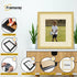 Square Picture Frame Gold Glitter Sparkle Photo Frames With Ivory Mount