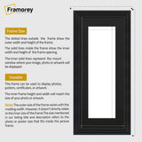 Panoramic Step Style Black Photo Frame With Black Mount