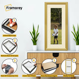 Antique Style Panoramic Gold Picture Frame With Ivory Mount Photo Frame