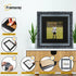 Square Photo Frames Silver Dahlia Wall Art Frame With Black Mount