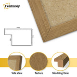 Flat Square Size Oak Picture Photo Frame Wall Art Poster Frame