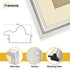 Panoramic Size White Picture Frame Shabby Wall Frames With Ivory Mount