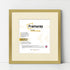Square Size Thin Matt Gold Photo Frames With Ivory Mount
