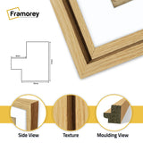 Panorama Style Oak Oslo Picture Frames With White Mount