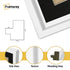 Panorama Style White Oslo Picture Frames With Black Mount
