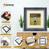 Silver Square Photo Frames Dahlia Wall Art Frame With Ivory Mount