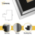 Square Size Silver Oslo Photo Frames Wall Art Frames With Black Mount