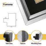 Square Size Silver Oslo Photo Frames Wall Art Frames With Black Mount