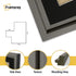 Square Size Grey Oslo Photo Frames Wall Art Frames With Black Mount