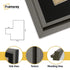 Panorama Style Grey Oslo Picture Frames With Black Mount