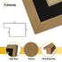 Flat Panoramic Oak Picture Photo Frame Wall Art Poster Frame With Black Mount