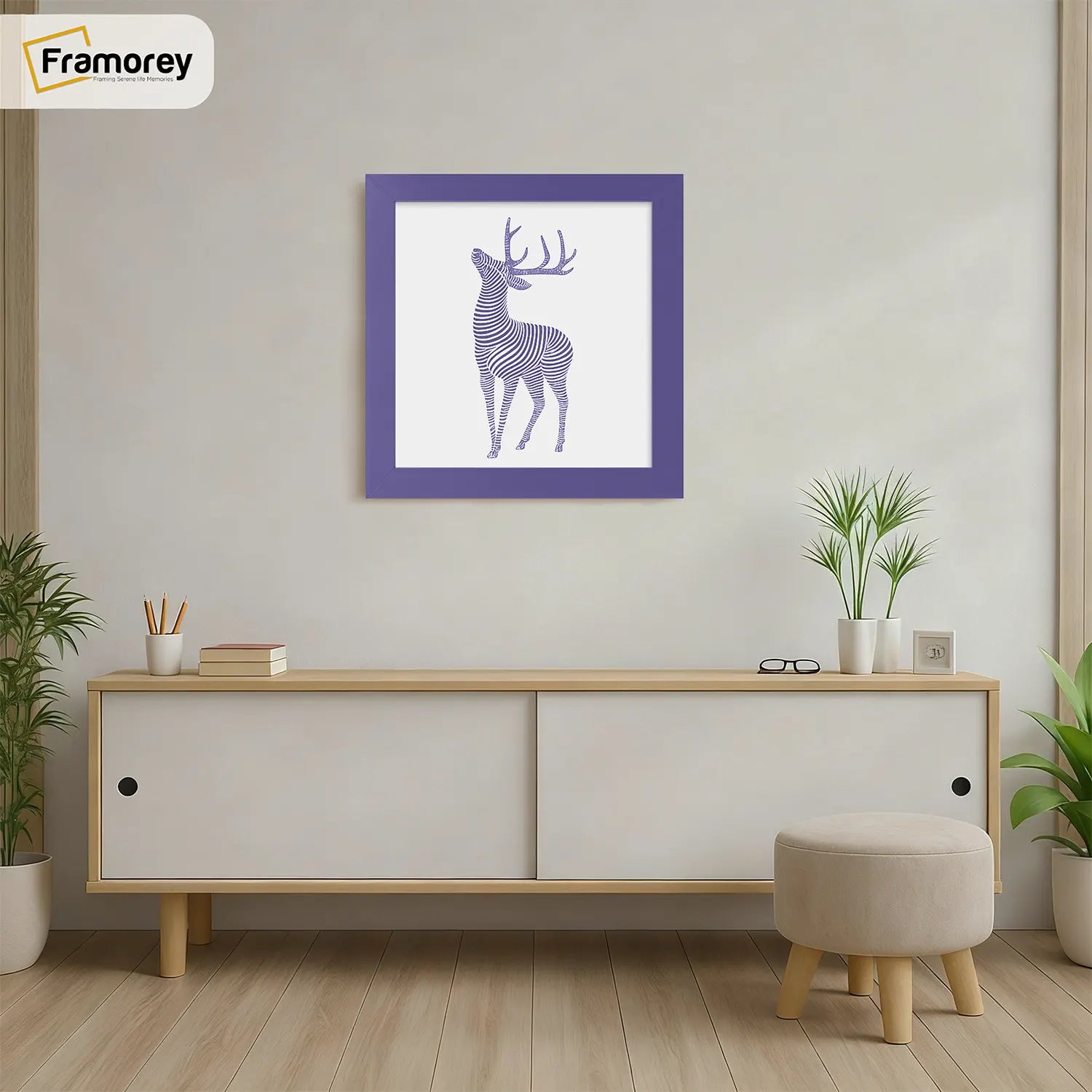 Square Size Purple Picture Frame Wall Decor Frames
