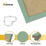 Square Size Green Thin Matt Picture Frame Poster Frames
