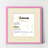 Square Size Thin Matt Pink Picture Frames With Ivory Mount