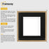Square Size Thin Matt Oak Photo Frames with Black Mount