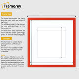 Square Size Thin Matt Red Picture Frames With White Mount