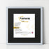 Square Size Light Grey Thin Matt Picture Frames With Black Mount